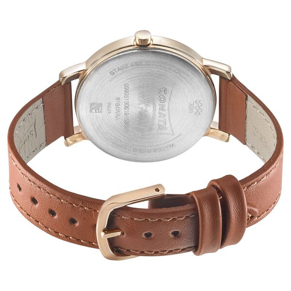 Sonata Play Blue Dial Women Watch With Leather Strap - image number 3