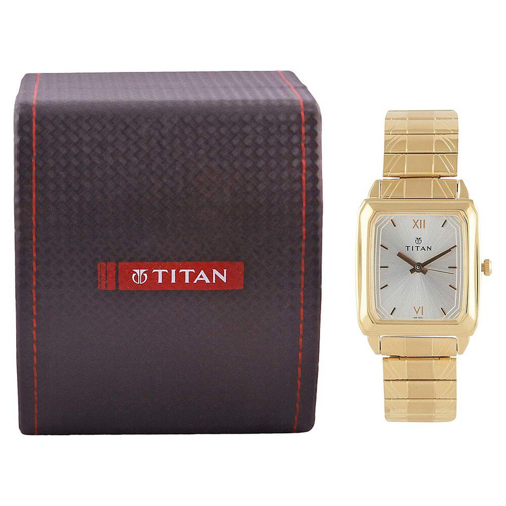 Buy Online Titan Quartz Analog Silver Dial Watch for Men ne1581ym01c Titan