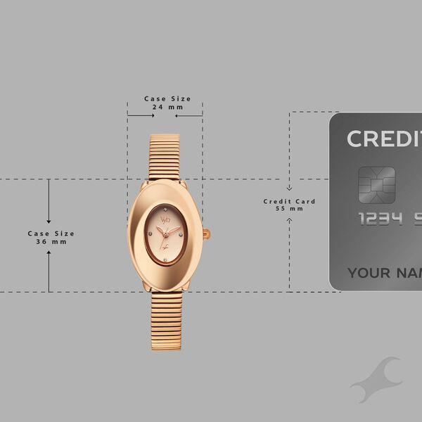 Vyb Runway By Fastrack Quartz Analog Rose Gold Dial Rose Gold Stainless Steel Strap Watch For Girls - image number 3