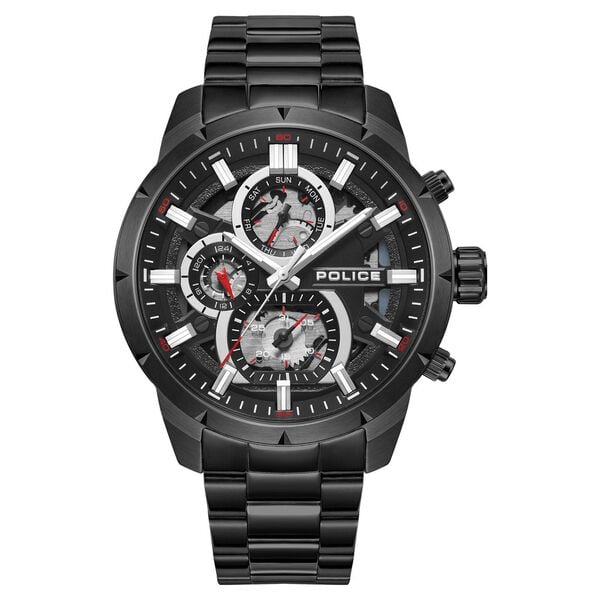 Police Quartz Multifunction Black Stainless Steel Strap for Men - image number 0