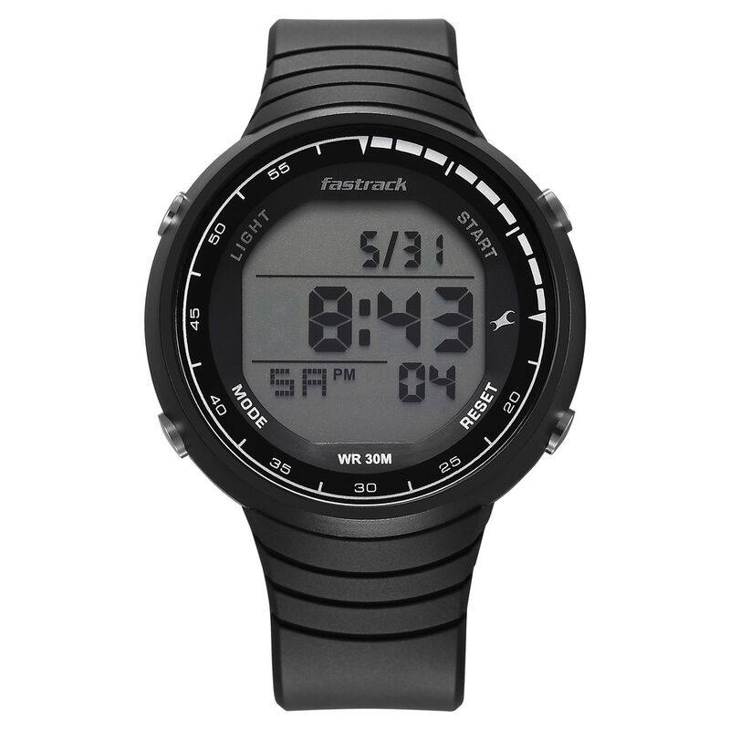 Fastrack StreetStyle Digital Dial Black Polyether Strap Watch For Unisex