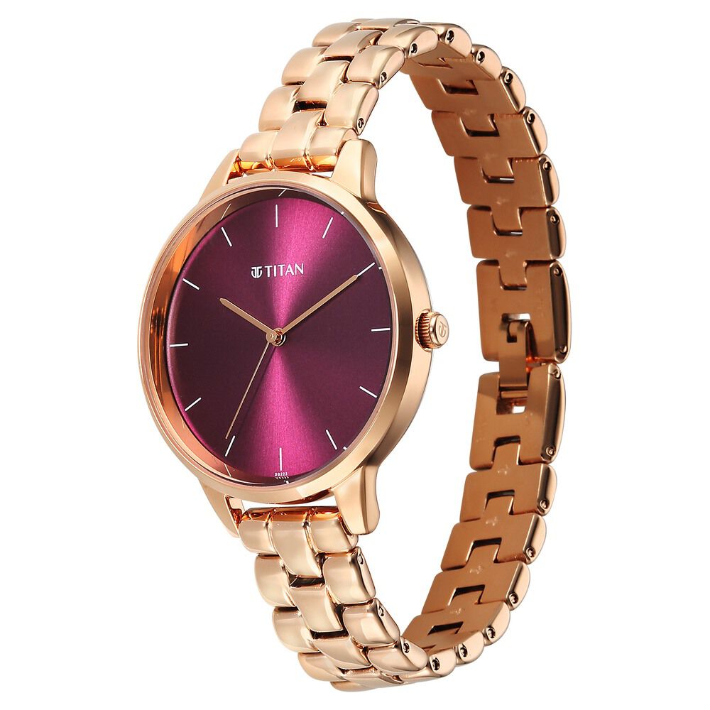 TAT miniRooro ピンク Buy Online Titan Neo Quartz Analog Maroon Dial Rose Gold Metal