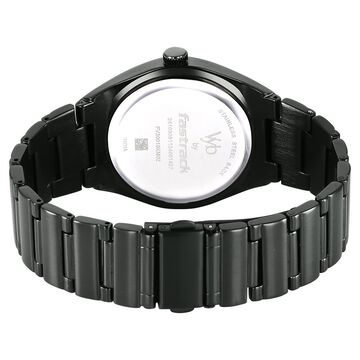 Vyb Arcane By Fastrack Quartz Analog Black Dial Metal Strap Watch For Guys
