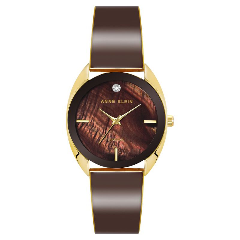 Anne Klein Quartz Analog Brown Dial Metal Strap Watch for Women