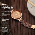 Titan Raga Delight Quartz Analog Rose Gold Round Dial Rose Gold Stainless Steel Strap Watch For Women - image number 2