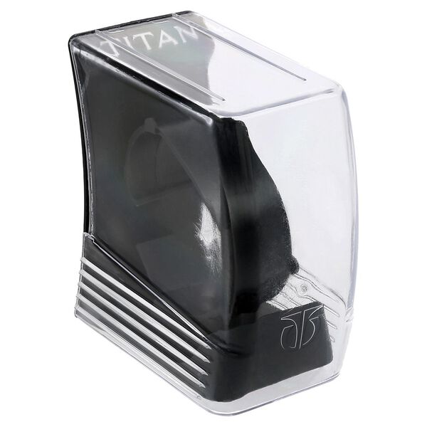 Titan Quartz Analog with Date Black Dial Stainless Steel Strap Watch for Men - image number 4