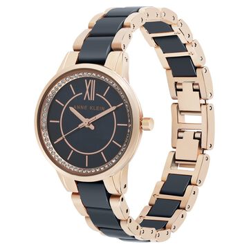 Anne Klein Quartz Analog Blue Dial Ceramic Strap Watch for Women