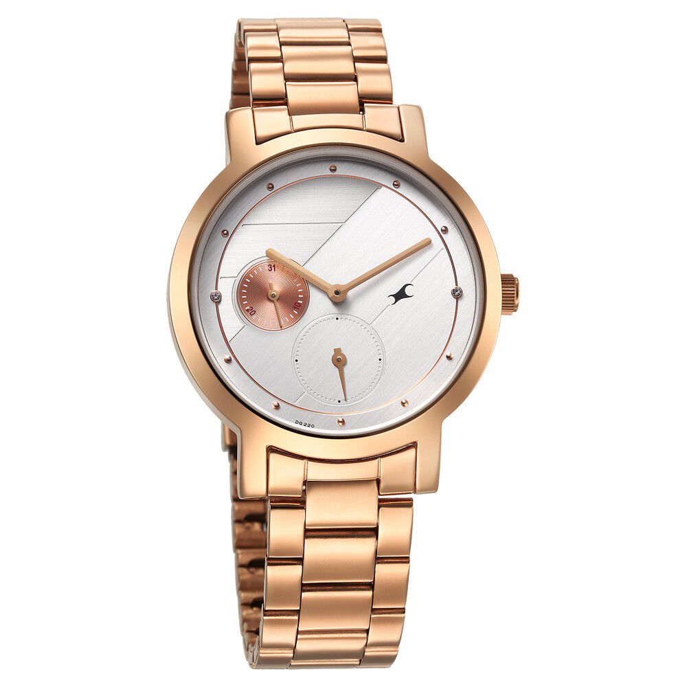 Fastrack ladies watch silver chain top
