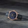 Titan Classic Chrono Blue Dial Quartz Multifunction Leather Strap watch for Men