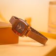 Vyb Seeker By Fastrack Quartz Analog Rose Gold Dial Metal Strap Watch For Girls