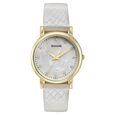 Sonata Glam Gold Quartz Analog Off White Dial Leather Strap Watch For Women - image number 0