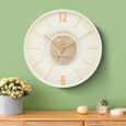Titan Earth Flare Wall Clock - Wood Texture