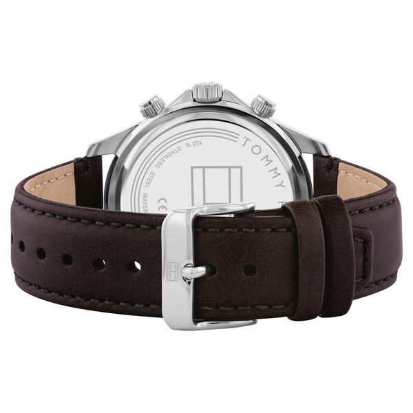 Tommy Hilfiger Multifunction Green Dial Leather Strap Watch for Men - image number 2