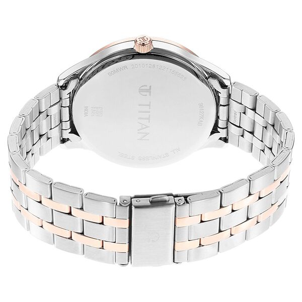 Titan Opulent Blue Dial Quartz Multifunction Stainless Steel Strap watch for Men - image number 4