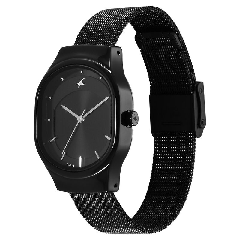 Fastrack Snob X Black Dial Stainless Steel Strap Watch for Girls - image number 2