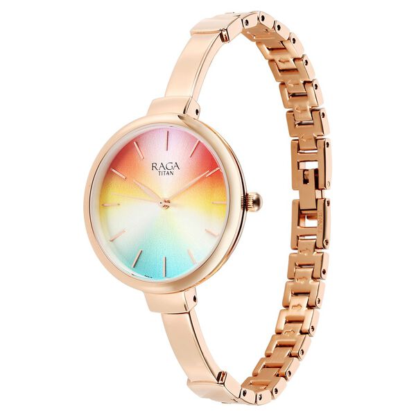 Titan Raga Showstopper Quartz Analog Multicoloured Dial Metal Strap Watch for Women - image number 2