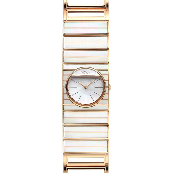 Titan Raga Power Pearls Quartz Analog Mother Of Pearl Dial and Strap Watch for Women - image number 2