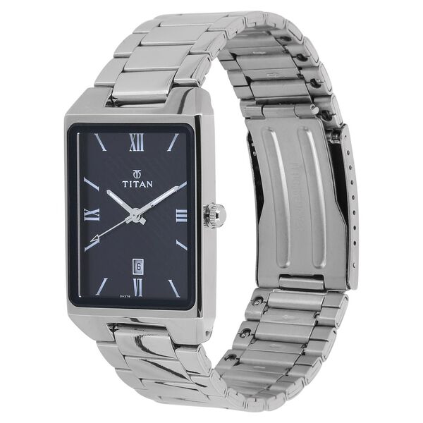Titan Blue Dial Analog with Date Stainless Steel Strap watch for Men - image number 1