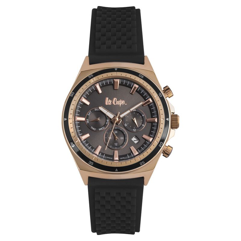Lee Cooper Quartz Chronograph Black Dial Watch for Men