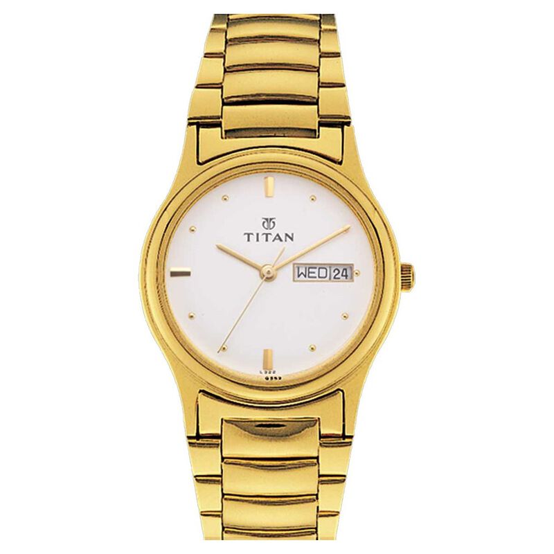 Titan Quartz Analog with Day and Date White Dial Watch for Men