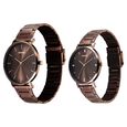 Sonata Soulmate Quartz Analog Brown Dial Brown Stainless Steel Strap Watch For Couple - image number 1