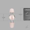 Vyb Muse By Fastrack Quartz Analog Pink Dial Silver PU Leather & Metal Strap Watch For Girls - image number 3