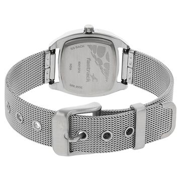 Fastrack Quartz Analog Silver Dial Metal Strap Watch for Girls