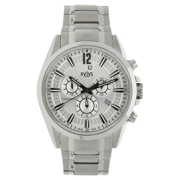 Xylys Swiss Chronograph Silver Stainless Steel Strap and Silver Dial Watch For Men - image number 0