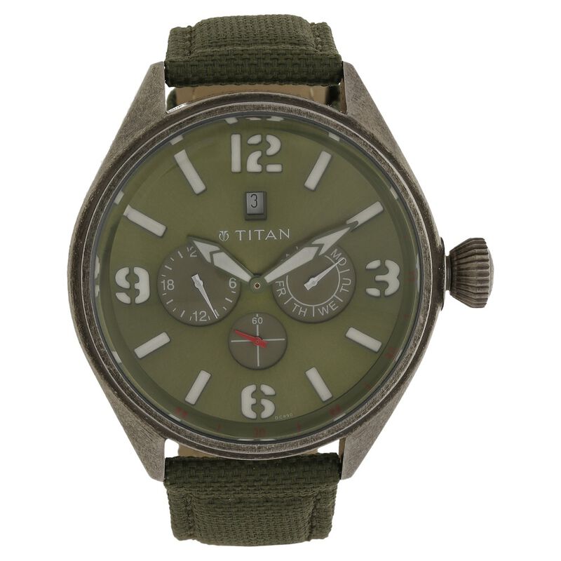 Titan Analog Green Dial Stainless Steel Strap watch for Men - image number 0