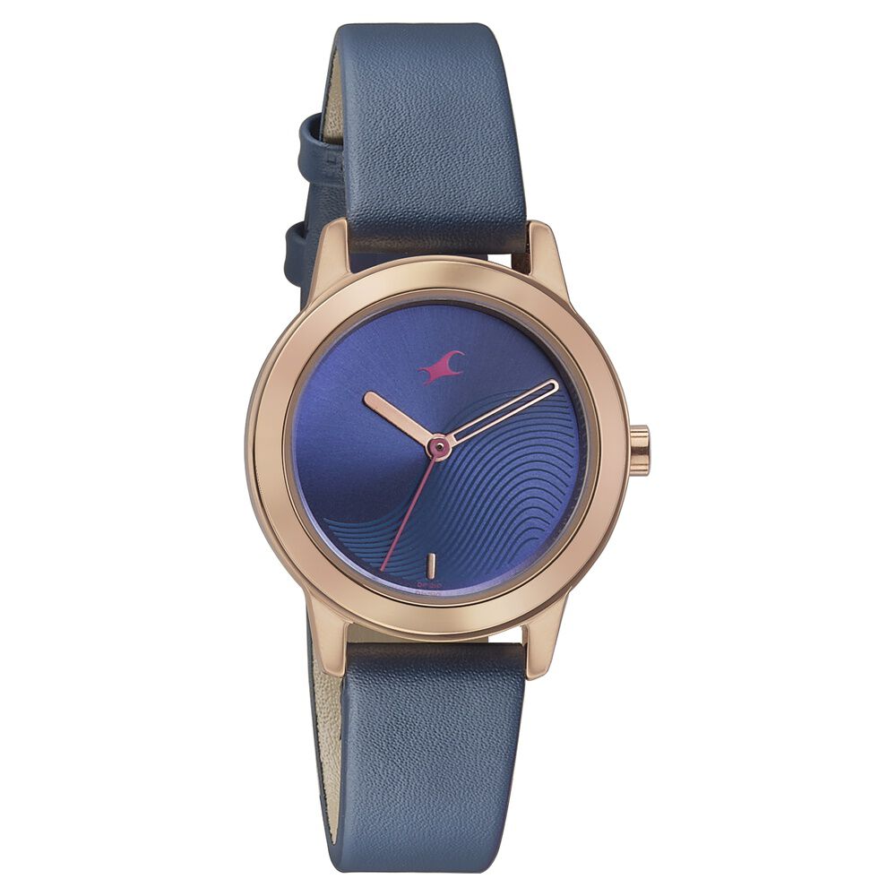Buy Online Fastrack Quartz Analog Brown Dial Leather Strap Watch
