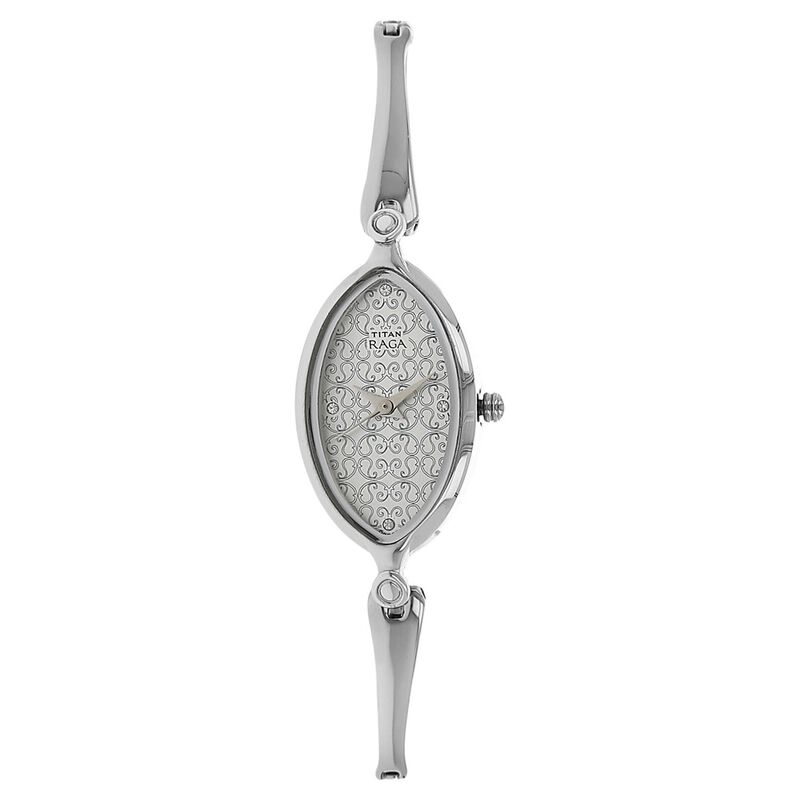 Titan Raga Silver Dial Women Watch With Metal Strap