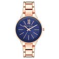 Anne Klein Quartz Analog Blue Round Dial Rose Gold Metal Strap Watch For Women - image number 0