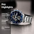 Titan Maritime Blue Dial Quartz Multifunction Stainless Steel Strap watch for Men - image number 2