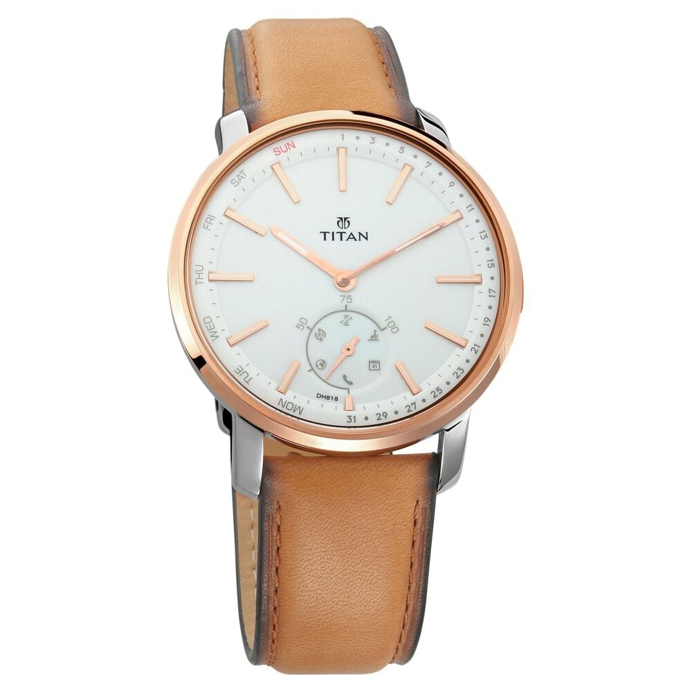 Titan connected white dial smart top watch