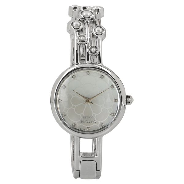 Titan Raga Mother of Pearl Dial Women Watch With Metal Strap - image number 0