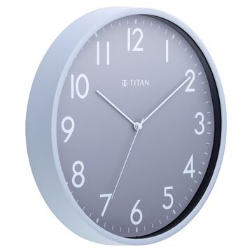 Titan Silent Sophistication: Grey Clock with Striking Contrast