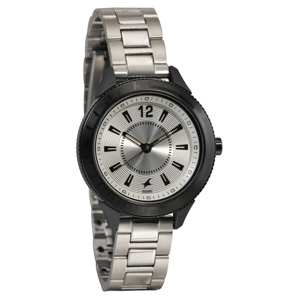 Fastrack Varsity Quartz Analog Silver Dial Stainless Steel Strap Watch for Girls - image number 1