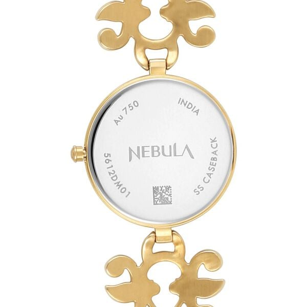 Titan Nebula Ashvi 18 KT Gold Quartz Analog White Mother Of Pearl Dial 18KT Gold Strap Watch For Women - image number 6