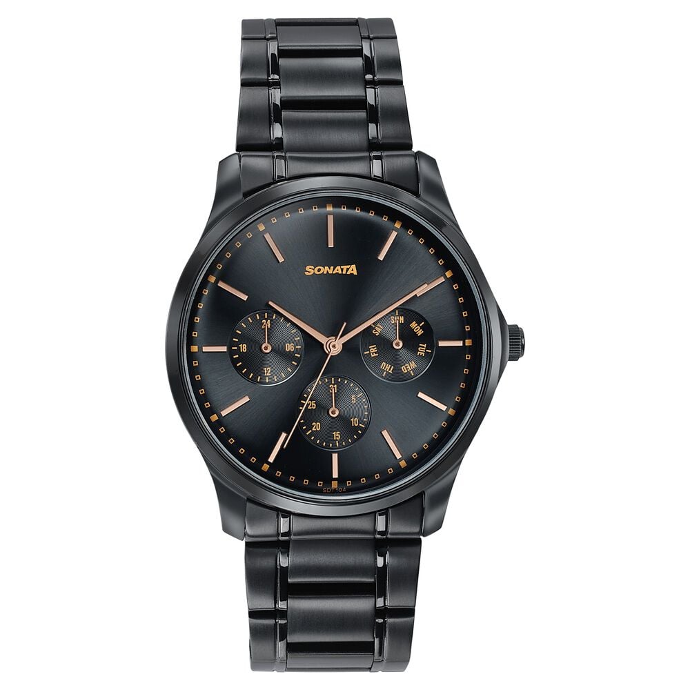 Sonata Men's Work Wear black Watch - Premium Multifunction design for everyday style-picture-15