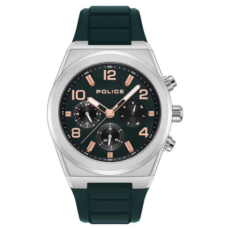 Police Multifunction Green Dial Watch for Men