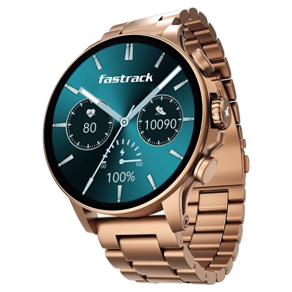 Fastrack Marvellous FX2 Unisex Smart Watch With Rose Gold Metal Strap - image number 0