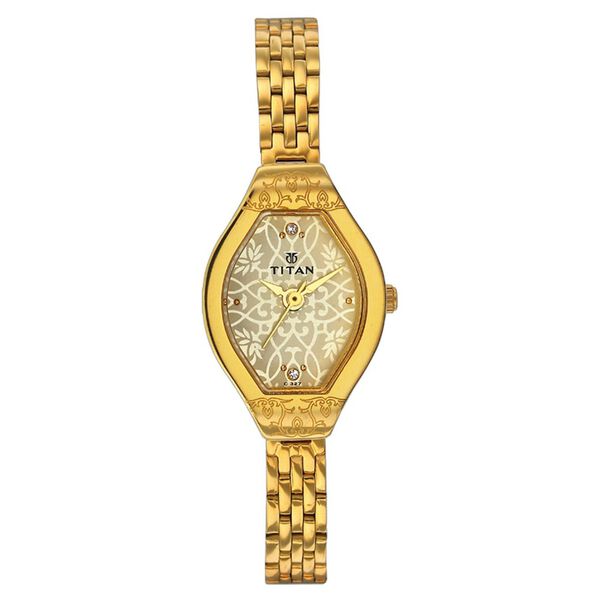 Titan Quartz Analog Champagne Dial Watch for Women - image number 0
