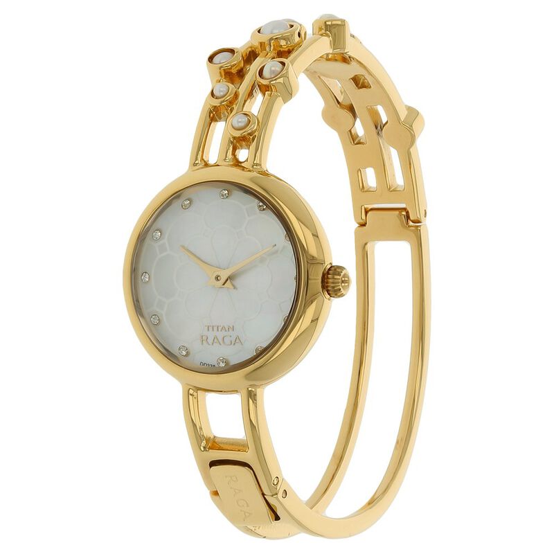 Titan Raga Mother of Pearl Dial Women Watch With Metal Strap - image number 1