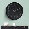 Titan Metallic Black Wall Clock with Slim Hands - 30 cm x 30 cm (Medium) - image number 0