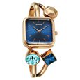 Sonata Aura Quartz Analog Blue Dial Rose Gold Stainless Steel Strap Watch For Women - image number 1