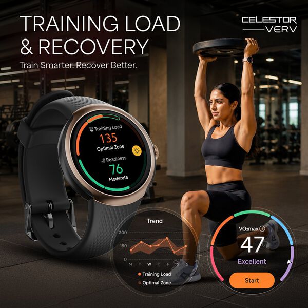Titan Celestor Verv Women Smartwatch with 1.19" AMOLED Display, Training Load and Readiness, Zone Based Training - image number 2