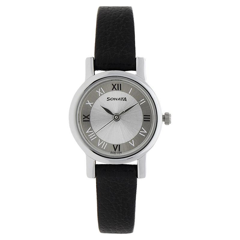 Sonata Quartz Analog Silver Dial Strap Watch for Women