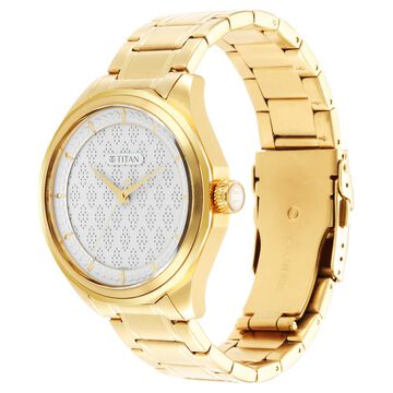 Titan Wedding White Dial Analog with Date Stainless Steel Strap watch for Men