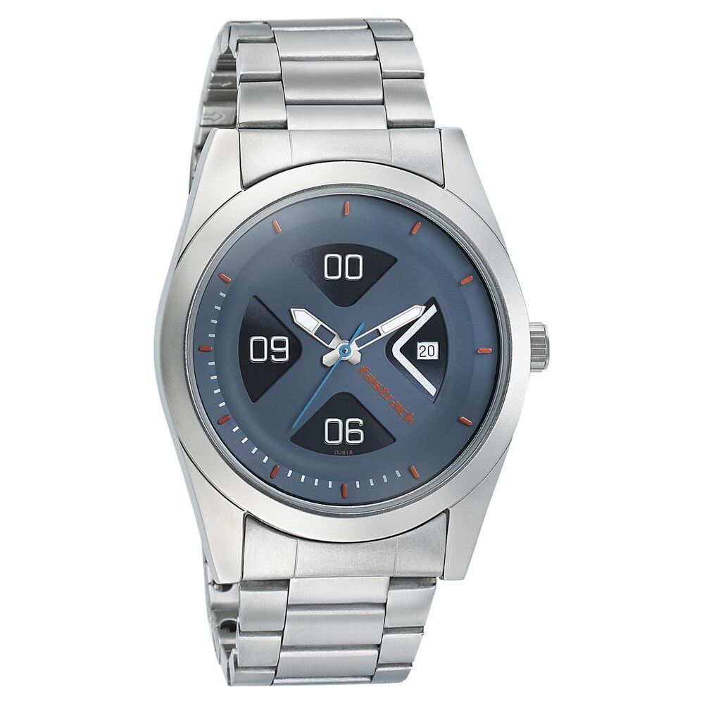 Fastrack Go Skate Quartz Analog with Date Blue Dial Stainless Steel Strap Watch for Guys-picture-27