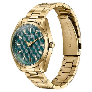 Sonata Poze Quartz Analog Two Toned Dial Golden Colour Stainless Steel Strap Watch For Men